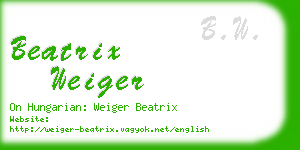 beatrix weiger business card